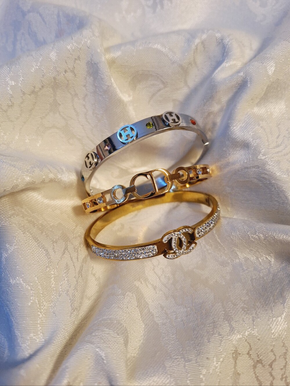 LOGO BANGLE SET OF 3 - NEW
